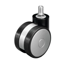 Hafele 660.32.991 Caster, M10 Stem, without Break, 110 lbs Load-Bearing Capacity, 60 mm Diameter, Silver