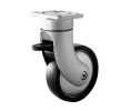 Hafele 663.22.211 Caster, M10 Stem, 110 lbs Load-Bearing Capacity, 75mm Diameter, Without Brake, Silver