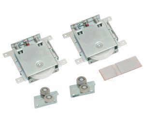 Hafele 793.00.321 S 80 Sliding Door Kit, for 3/4" Doors, Powder-Coated Aluminum, Oil-Rubbed Bronze