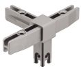 Hafele 793.05.082 Corner Joint, for multi-level shelf system, 4-sided, Aluminum, Stainless Steel