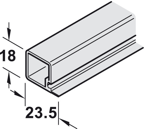 Hafele Shelf Rails Hafele 793.05.024 Rails, Smartcube Shelf System, with 1 support ...