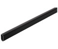 Hafele 801.13.381 Oval Wardrobe Tube, 2438 mm (96") Length, Aluminum, Black, Box of 12 Pieces 
