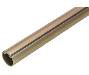 Hafele 801.42.041 Round Wardrobe Tube, TAG Synergy Elite Collection, 2337 mm (92") Length, Anodized Aluminum, Matt Gold, Box of 12 Pieces
