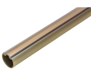 Hafele 801.42.055 Round Wardrobe Tube with Supports, Tag Synergy Elite Collection, Clear Protective Insert, 17-3/4", Matt Gold
