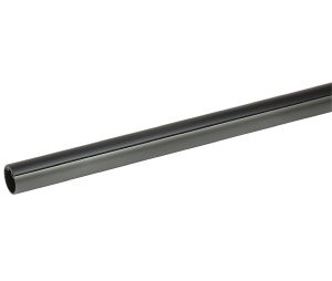 Hafele 801.42.357 Round Wardrobe Tube with Supports, Tag Synergy Elite Collection, Clear protective insert, 29-3/4", Slate