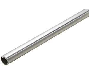 Hafele 801.42.441 Round Wardrobe Tube, TAG Synergy Elite Collection, 2337 mm (92") Length, Anodized Aluminum, Matt Aluminum, Box of 12 Pieces