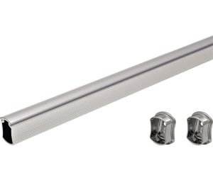 Hafele 801.78.292 Wardrobe Tube with End Supports, Tag Signature Collection, 23-3/4", Polished Chrome, Set