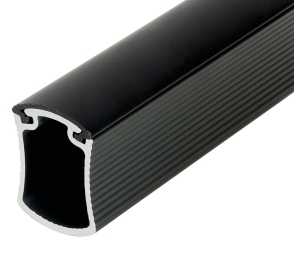 Hafele 801.78.311 Wardrobe Tube, TAG Signature Collection, 2337 mm (92") Length, Aluminum, Slate, Box of 18 Pieces