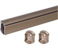 Hafele 801.78.691 Wardrobe Tube with End Supports, Tag Signature Collection, 17-3/4", Matt Nickel, Set