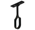 Hafele 802.04.308 Surface Mount Center Bracket, for Oval Wardrobe Tubes, Black