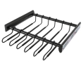 Hafele 805.58.431 12 Hanger Pants Rack Pull-out, TAG Synergy Collection, With Full Extension Slide, 457 mm (18") Length, Anodized Aluminum, Black