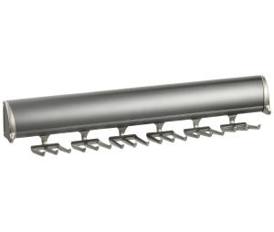 Hafele 807.67.303 Tie Rack, Tag Synergy Elite Collection, 18 Hook, 13-7/8", Slate