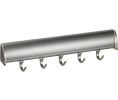 Hafele 807.67.311 Belt Rack, Tag Synergy Elite Collection, 5 Hook, 11-7/8", Matt Gold