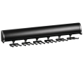 Hafele 807.67.503 Tie Rack, TAG Synergy Elite Collection, 18 Hook, With Full Extension Slide, 352 mm (13-7/8") Length, Anodized Aluminum, Black