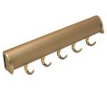 Hafele 807.67.911 Belt Rack, Tag Synergy Elite Collection, 5 Hook, 11-7/8", Matt Gold