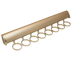 Hafele 807.67.925 Scarf Rack, Tag Synergy Elite Collection, 8 Hook, 17-7/8", Matt Gold