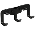 Hafele 807.72.250 Triple Hook, TAG Symphony Wall Mount System, Zinc, Black