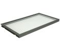 Hafele 807.76.300 Shelf, Tag Illuminated Glass Shelf, 18" Width, 13-3/4" Depth, Warm White, Slate