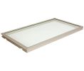 Hafele 807.76.600 Shelf, Tag Illuminated Glass Shelf, 18" Width, 13-3/4" Depth, Warm White, Matt Nickel