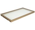 Hafele 807.76.800 Shelf, Tag Illuminated Glass Shelf, 18" Width, 13-3/4" Depth, Warm White, Matt Gold