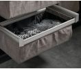 Hafele 807.77.621 Divided Deep Drawer, Tag Engage, 18" Width, Matt Nickel with Slate Fabric