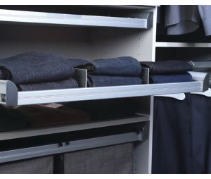 Hafele 807.78.104 Pull-Out Shelf, Tag Engage, 36" Width, Slate Frame, Slate Fabiric