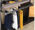 Hafele 807.81.200 Pant Organizer, Tag Engage, 18", 12 Hangers, Slate, Set