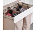 Hafele 807.81.510 Laundry Organizer, Tag Engage, 18", 1 x 18" Slate Bags, Matt Nickel Frame, Set