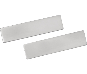 Hafele 807.83.060 End Caps, For Leather Cleat Boards, TAG, Zinc Alloy, Matt Aluminum, Pair