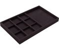 Hafele 811.03.320 Jewelry Tray, 2" Depth, Faux Suede, Black