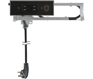 Hafele 822.53.371 Docking Drawer, Blade with 2 x AC outlets, 15 Amp Series, Black