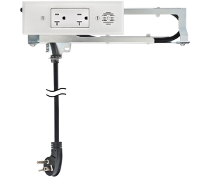 Hafele 822.53.394 Docking Drawer, Blade with 2 x AC Outlets, 20 Amp Series, Model #2012-160S, Metal with Plastic and Electrical Components, Stainless Steel