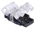 Hafele 824.19.417 Cable to LED Connection Clip, For 8 mm (5/16"), 24.45 mm x 12.75 mm x 7.8 mm (1" x 1/2" x 5/16"), Plastic, Black and Clear, Box of 10 Pieces