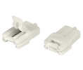 Hafele 824.19.422 Cable to LED Connection Clip, With Nub for 8 mm (5/16") LED Tape, 16 mm x 10.4 mm x 4.5 mm (5/8" x 13/32" x 5/32"), Plastic, Ivory, Box of 10 Pieces