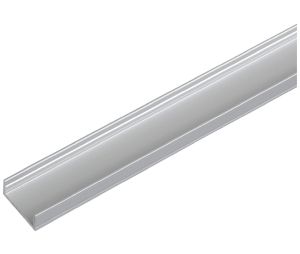 Hafele 833.01.760 Designer Aluminum Profile, without Diffuser, Surface Mounted, (3/8") 9 mm Height, (78-3/4") 2000 mm Length