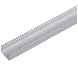 Hafele 833.01.761 Designer Aluminum Profile, without Diffuser, Surface Mounted, (1/2") 13 mm Height, (78-3/4") 2000 mm Length
