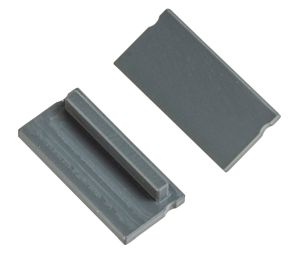 Hafele 833.01.765 End Cap, for Designer Profile, for Surface Mounting, 9 mm (3/8") Height, Plastic, 2 pieces