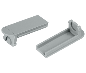 Hafele 833.03.029 End Cap, For 1101 Profile, Plastic, Gray