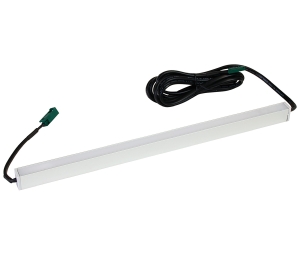 Hafele 833.70.943 Surface Mounted Light Bars, With Inline Switch, 24 V, Profile 2103 with Loox LED 3045, 12" Length, 3000 K Warm White, Aluminum, Silver Colored, Set