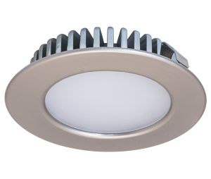 Hafele 833.72.286 Recess/Surface Mounted Light, Monochrome, Loox LED 2020, 12 V, 55 mm Drill hole, Cool White 5000 K, Matt Nickel