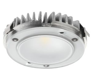Hafele 833.72.350 Modular Puck Light, Monochrome, LED 2025, Compatible with Loox5 lead with snap-in connector, 12 V, 58 mm Drill hole, Warm White 2700 K