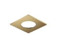 Hafele 833.72.510 Recess Mounted Housing, Suitable for Loox5 Light Module with Drill Hole Dia. 58 mm (2-5/16"), Square, Steel, Brass Colored