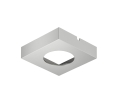 Hafele 833.72.518 Housing for Undermounted Light, Suitable for Loox5 Light Module with Drill Hole Dia. 58 mm (2-5/16"), Square, Steel, Silver Colored