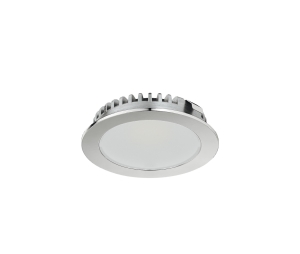 Hafele 833.72.531 Recess Mounted Downlight, Round, Häfele Loox LED 2094, 12 V, Warm White 3000 K, Energy Efficiency Class G, Aluminum, Chrome Colored