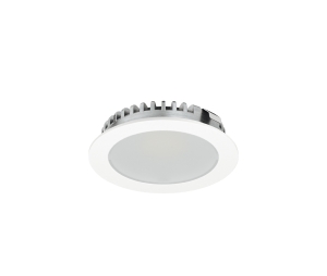Hafele 833.72.541 Recess Mounted Downlight, Round, Häfele Loox LED 2094, 12 V, Cool White 5000 K, Energy Efficiency Class G, Aluminum, White