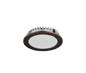 Hafele 833.72.544 Recess Mounted Downlight, Round, Häfele Loox LED 2094, 12 V, Cool White 4000 K, Energy Efficiency Class G, Aluminum, Bronze Colored