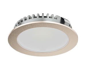 Hafele 833.72.546 Recess Mounted Downlight, Häfele Loox5 LED 2094, 12 V, Warm White 2700 K, Energy Efficiency Class G, Aluminum, Stainless Steel Colored, Nickel Plated