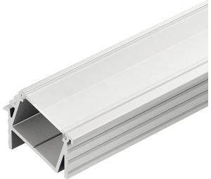 Hafele 833.72.868 Aluminum Profile, for Recess Angled Mounting, for Loox LED 2013/2015/2029/2037/3015/3028, Milk, Set