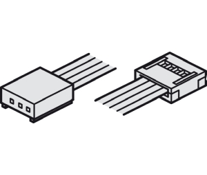 Hafele 833.74.745 Lead, For Loox LED 2014/2016, For Connecting to Color Mixer, 12V, With Clip Connector, For Connecting the Color Mixer, 4000 mm (157-1/2") Length, Plastic