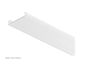 Hafele 833.74.781 Cover for Extrusions, for Loox LED 2013/2015/2029/2037/3015/3028, with Legs, Plastic, Milk